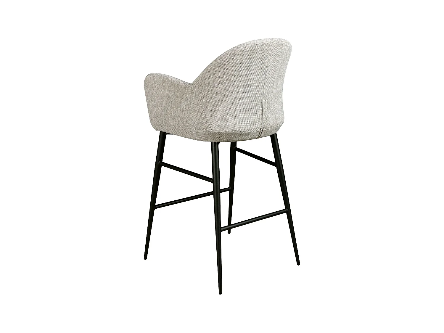 Hocker aus hellgrauem Stoff 4174 ANGEL CERDA