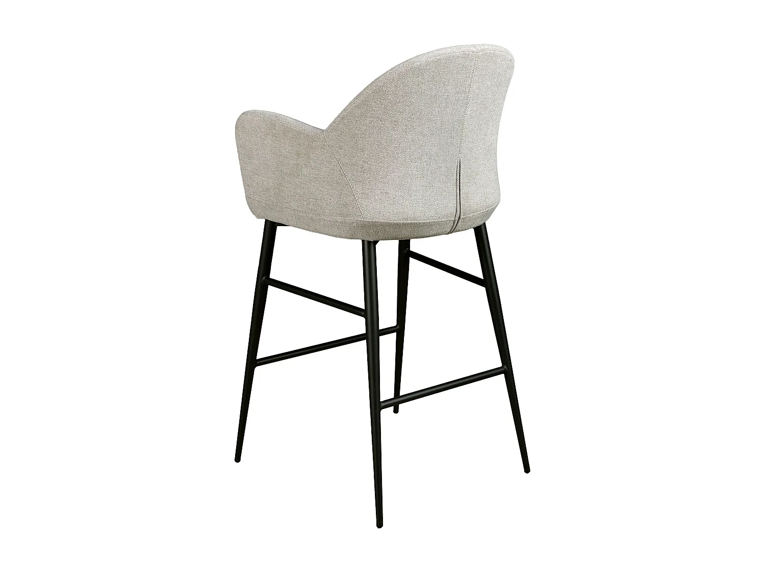 Hocker aus hellgrauem Stoff 4174 ANGEL CERDA