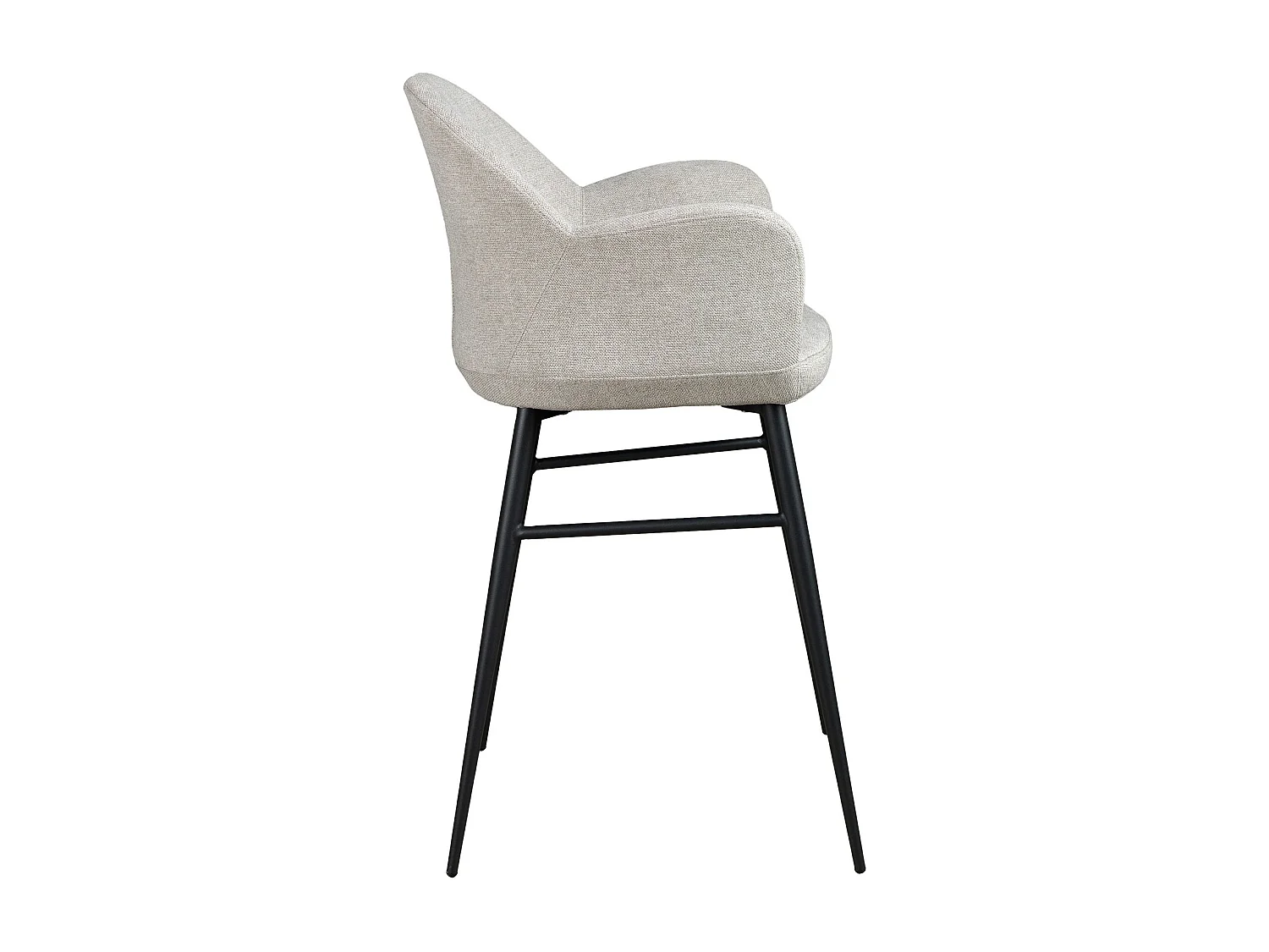 Tabouret en tissu gris clair 4174 ANGEL CERDA