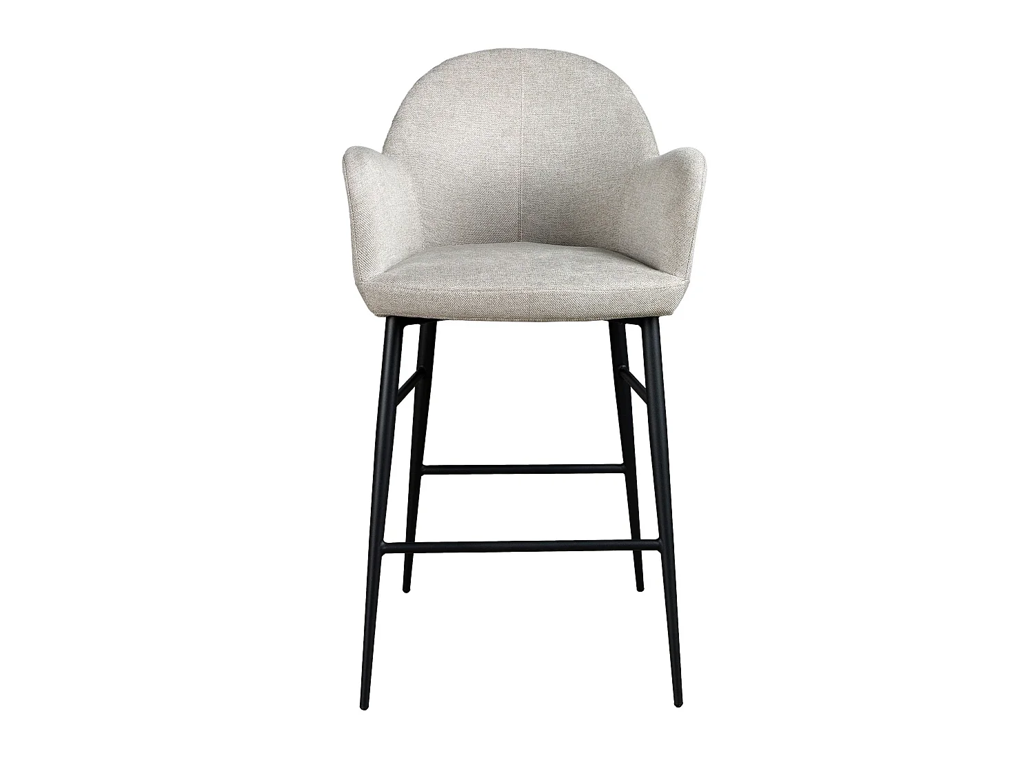 Hocker aus hellgrauem Stoff 4174 ANGEL CERDA