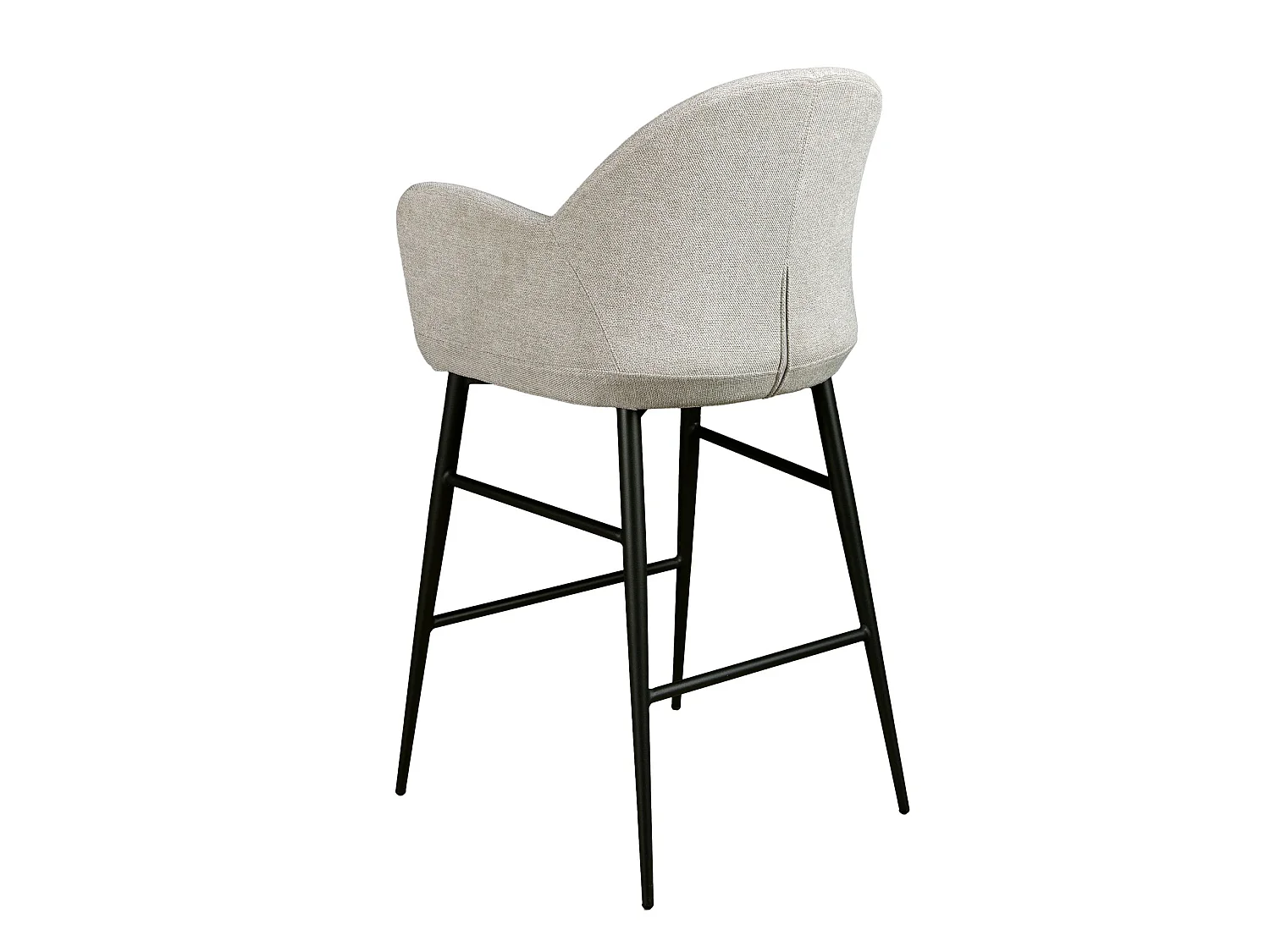 Hocker aus hellgrauem Stoff 4174 ANGEL CERDA