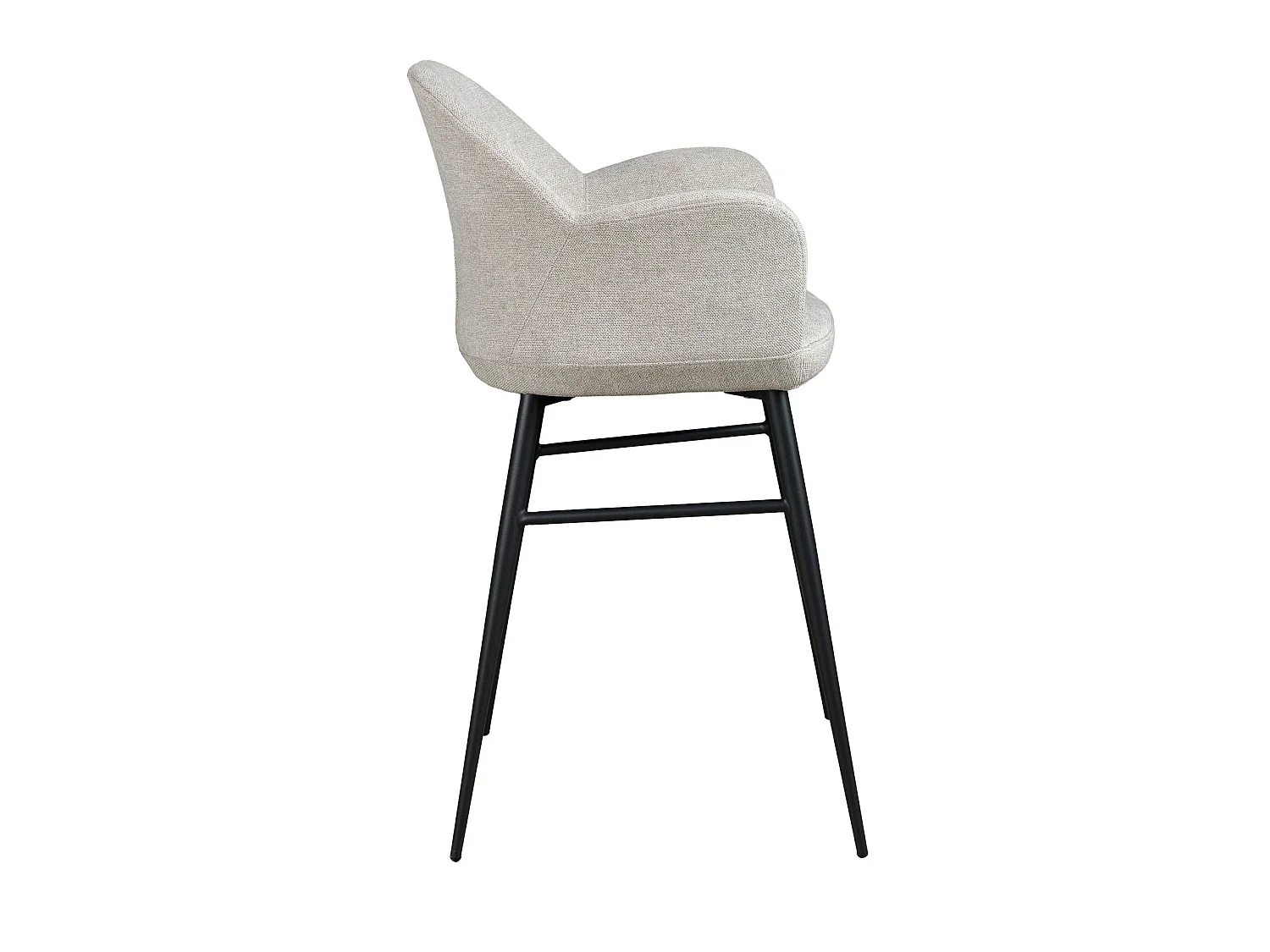 Light grey fabric stool 4174 ANGEL CERDA