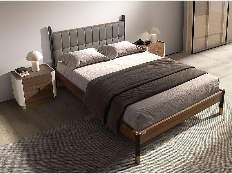 Lit en simili-cuir gris foncé 7169 ANGEL CERDA