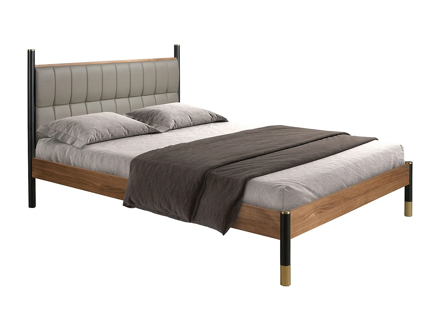 Lit en simili-cuir gris foncé 7169 ANGEL CERDA