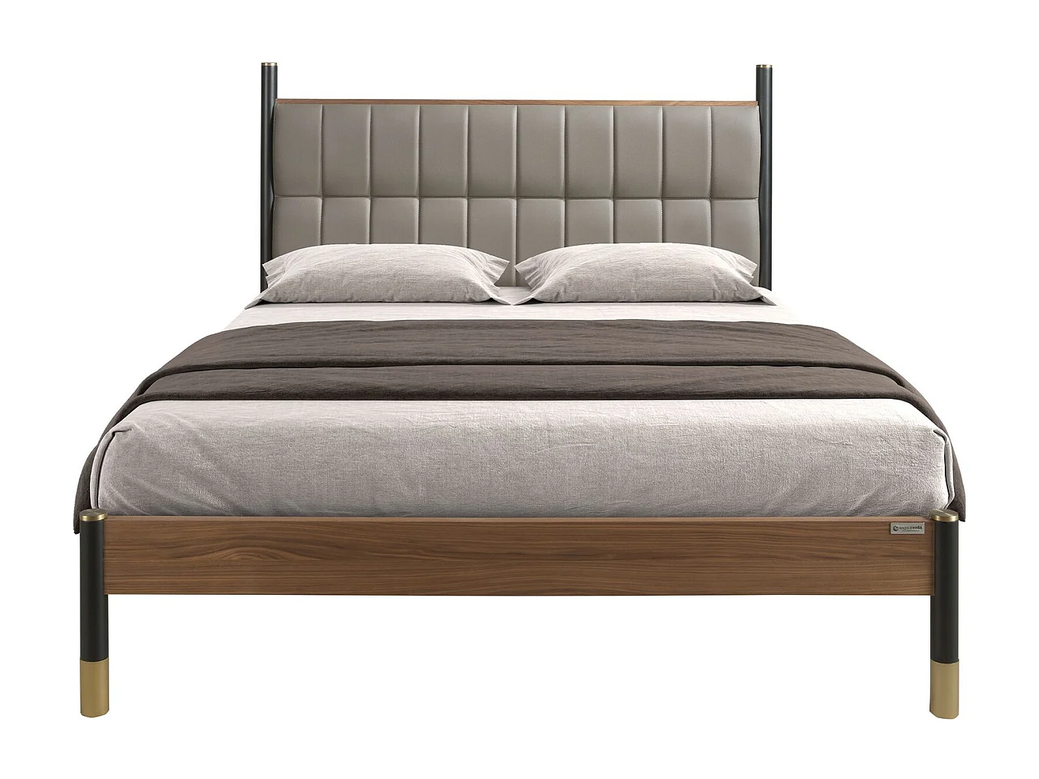 Lit en simili-cuir gris foncé 7169 ANGEL CERDA