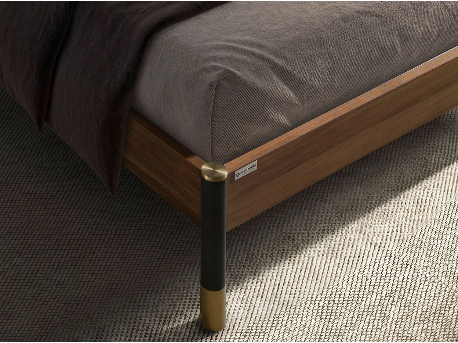 Lit en simili-cuir gris foncé 7169 ANGEL CERDA