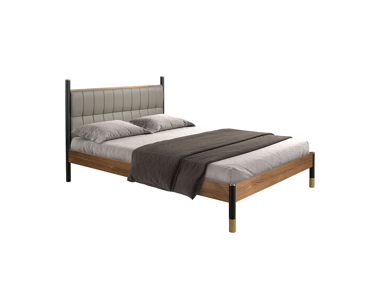 Lit en simili-cuir gris foncé 7169 ANGEL CERDA