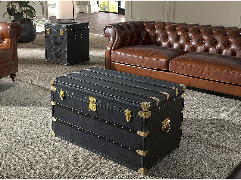 Baule in pelle nera 5159 ANGEL CERDA