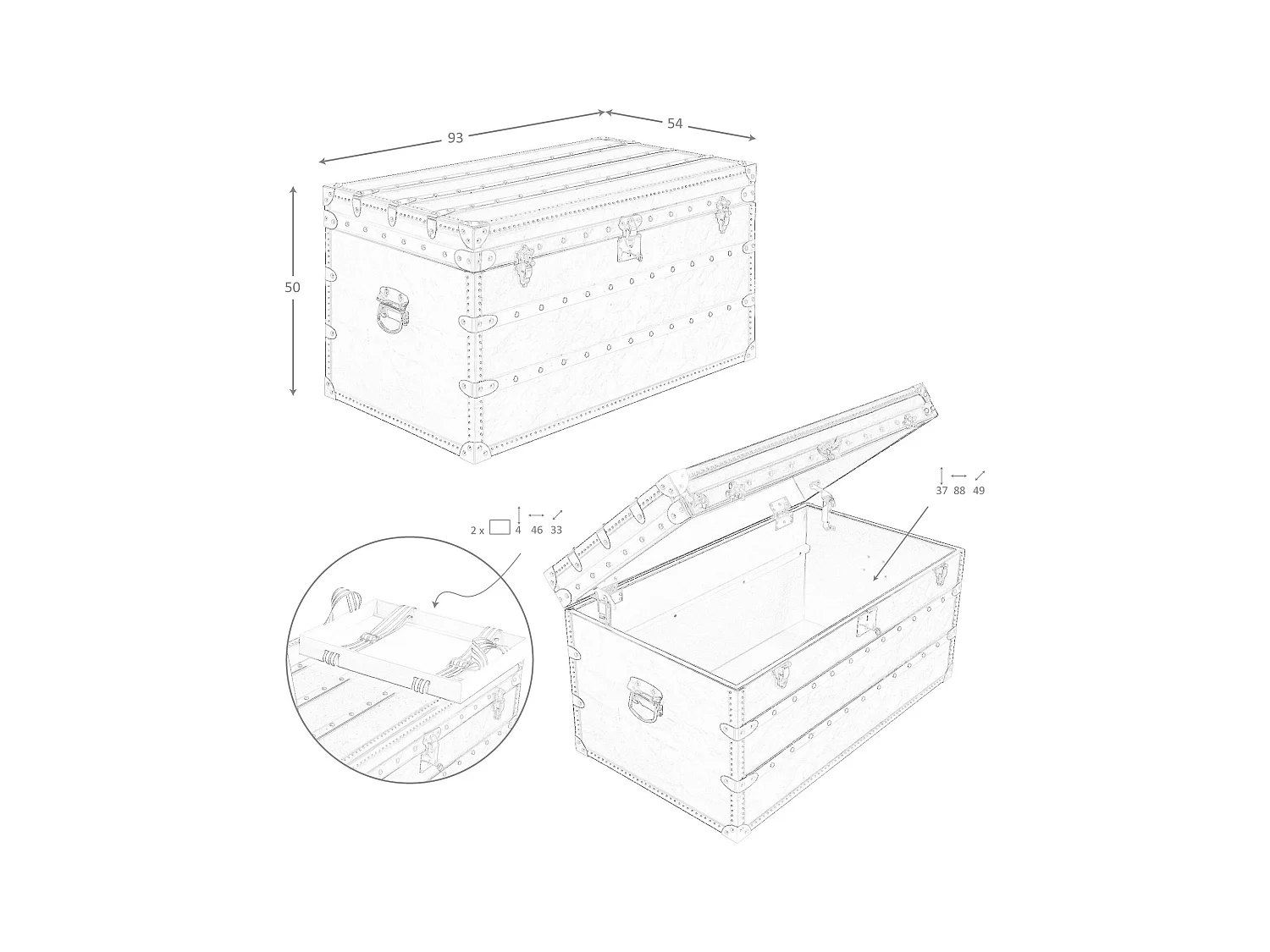Schwarzer Lederkoffer