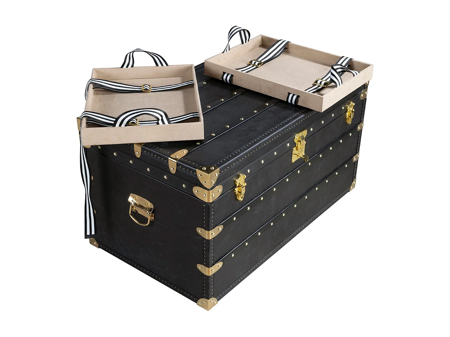 Coffre en cuir noir 5159 ANGEL CERDA