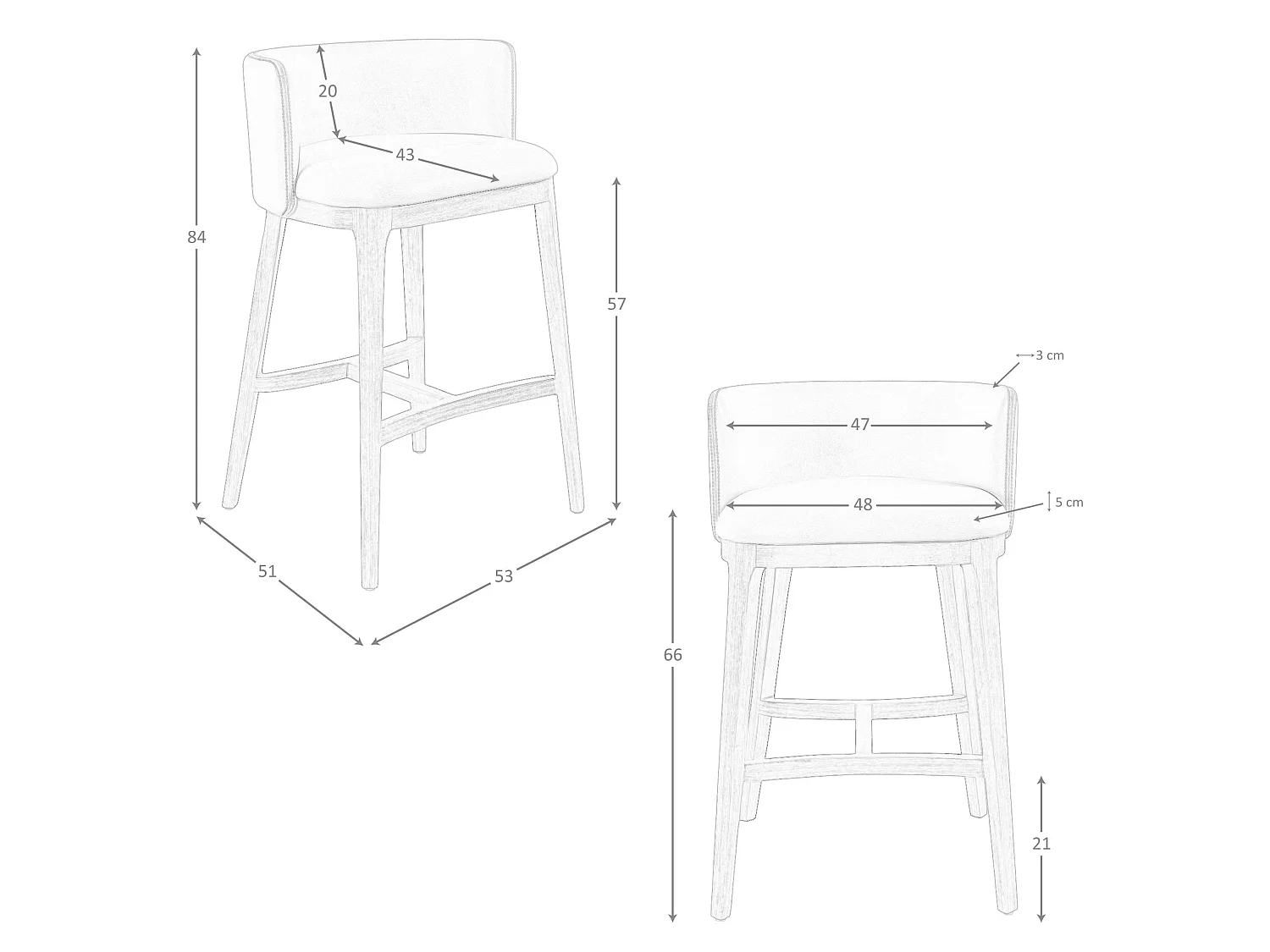Tabouret en simili cuir marron