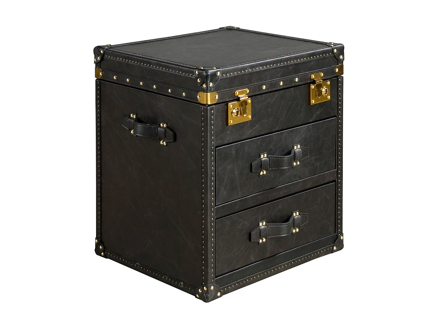 Coffre en cuir noir 7184 ANGEL CERDA