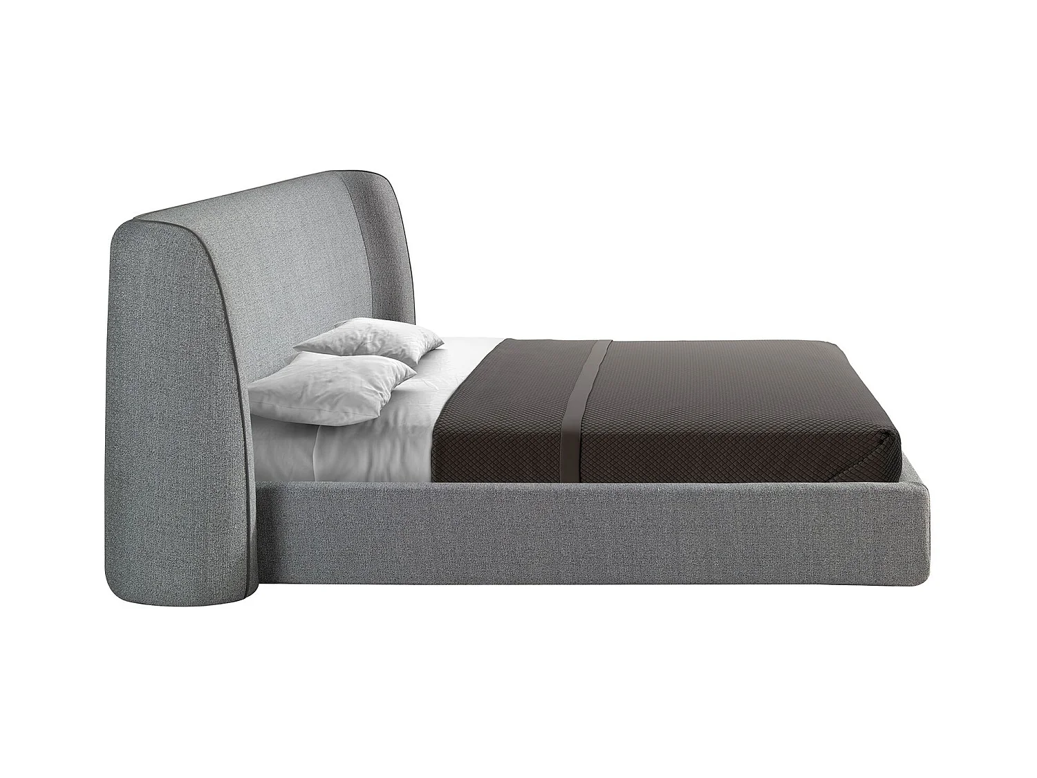 Lit en tissu gris foncé 7145 ANGEL CERDA