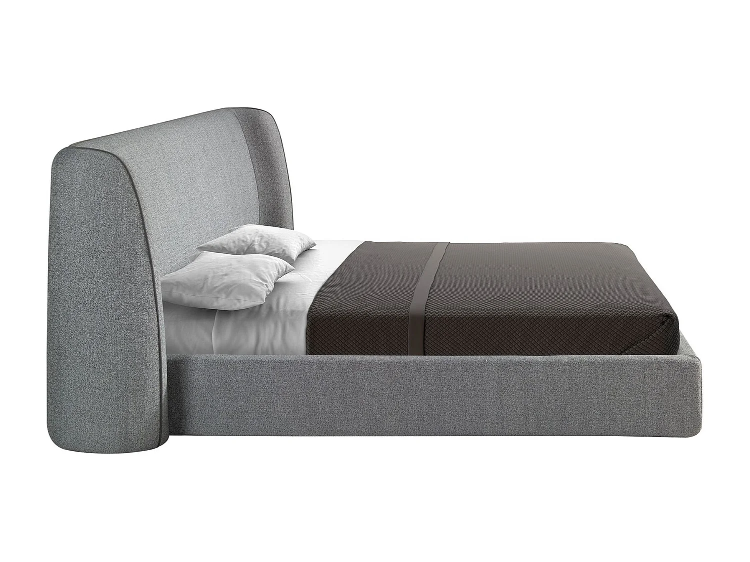 Lit en tissu gris foncé 7145 ANGEL CERDA