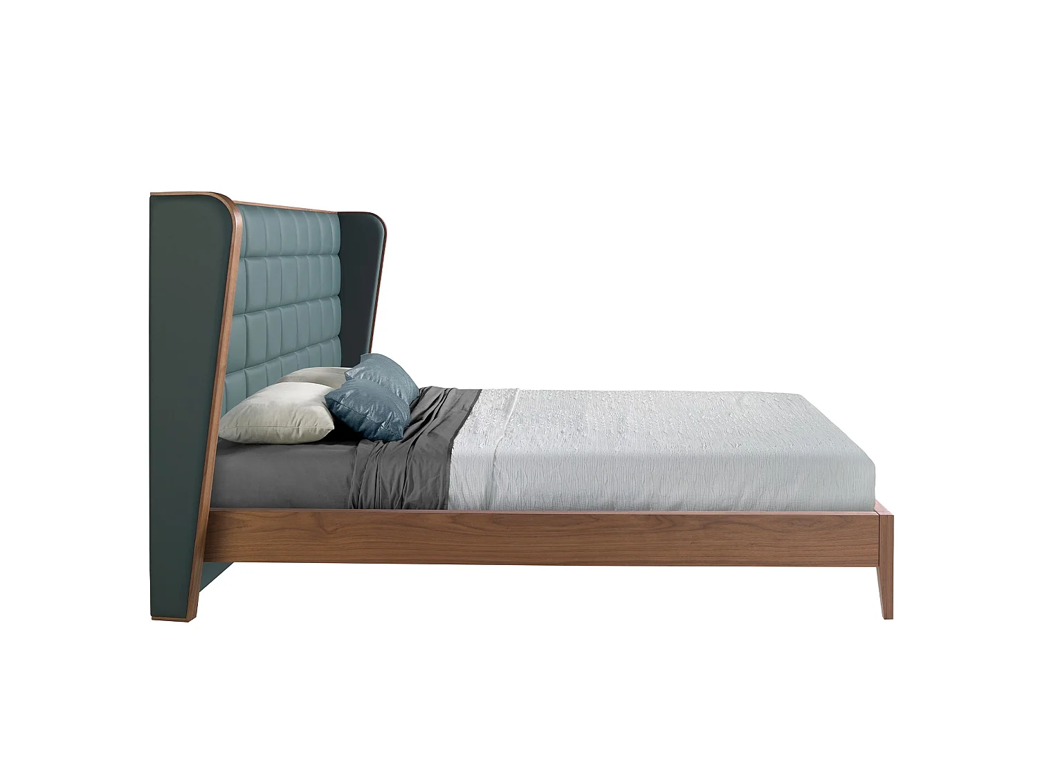 Lit en tissu gris foncé 7145 ANGEL CERDA
