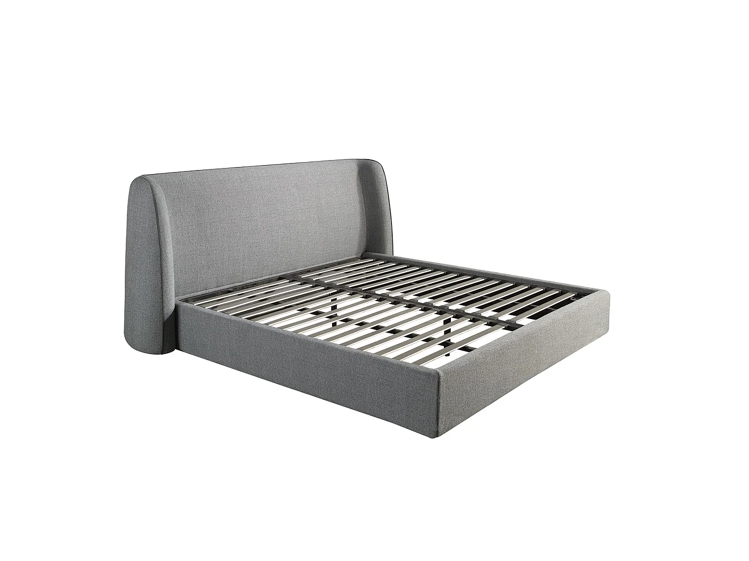 Bett aus dunkelgrauem Stoff 7145 ANGEL CERDA