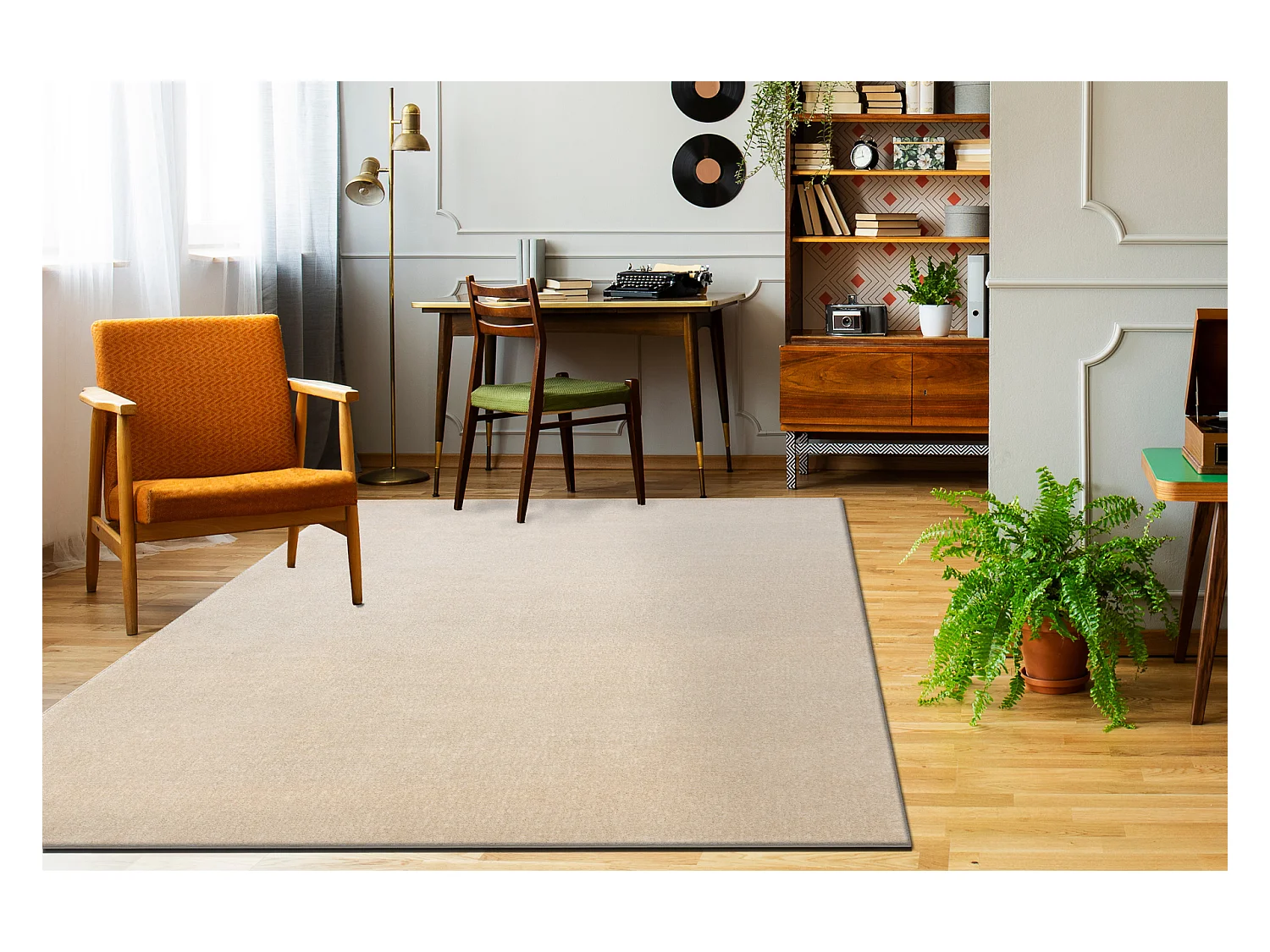 TAPIS - Moquette SEDUCTION crème 34 doux, durable, chambre, hôtel 100x150 cm