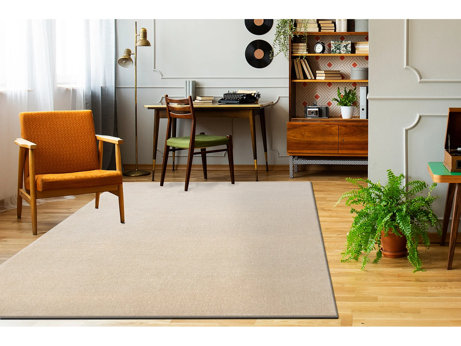 TAPPETO - Moquette SEDUCTION crema 34 morbido, durevole, camera da let 100x150 cm