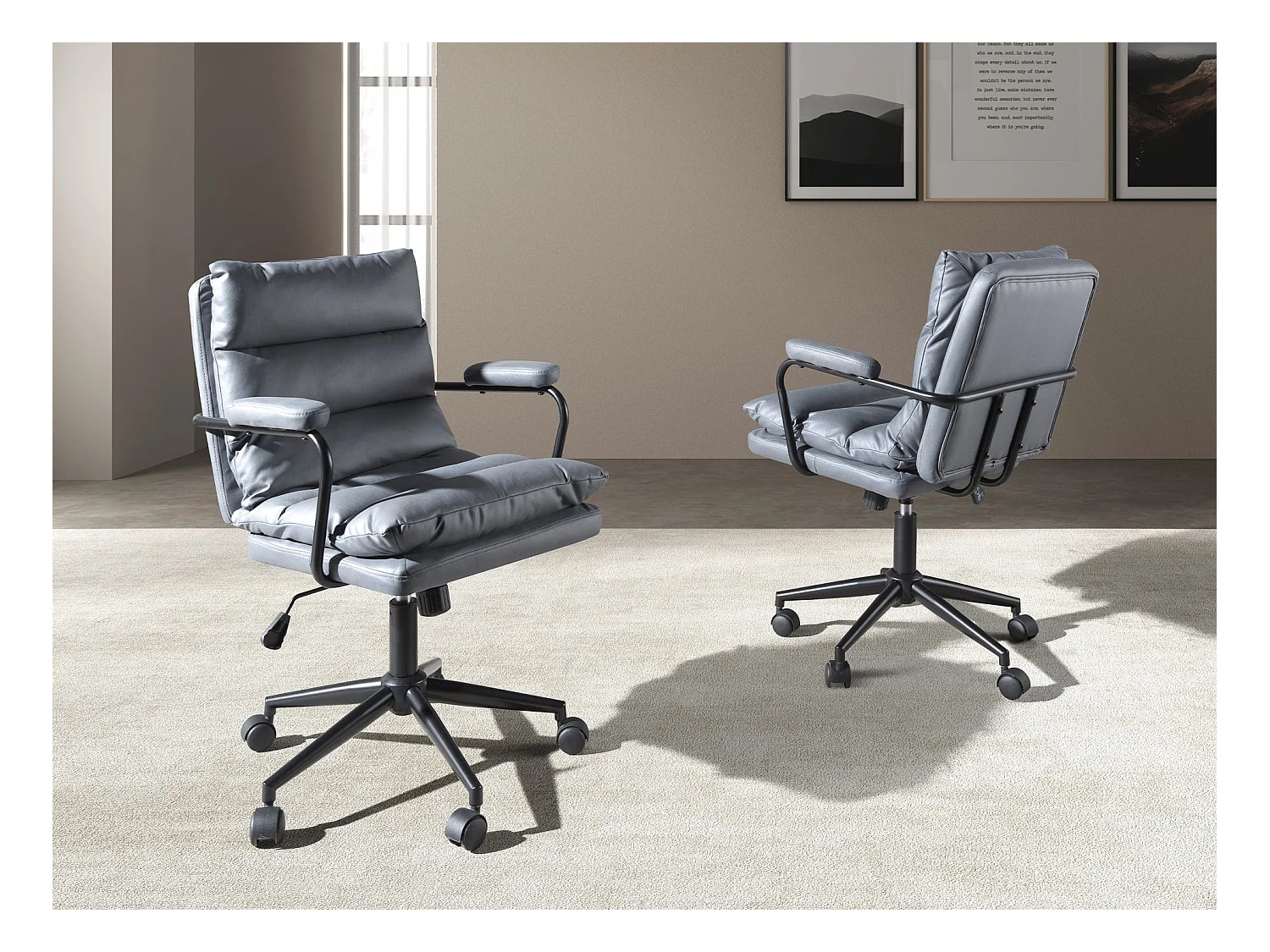 Büro-Drehstuhl grau Stoff 4155 ANGEL CERDA