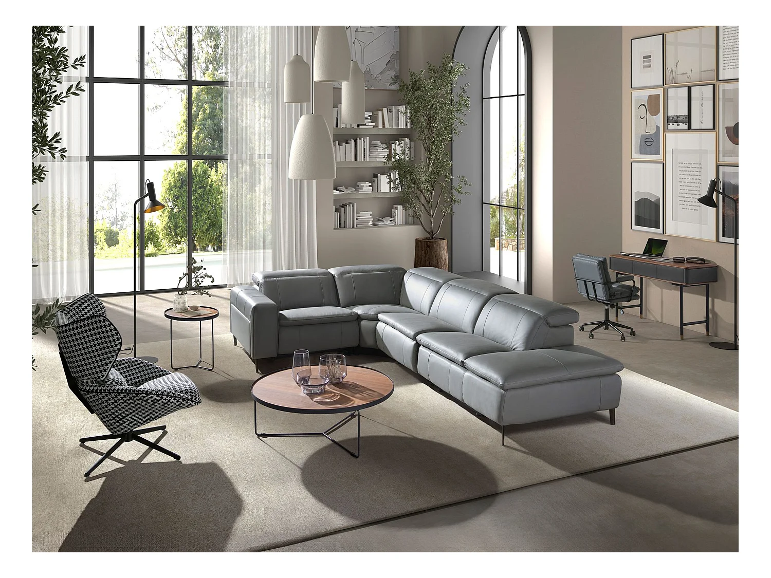 Büro-Drehstuhl grau Stoff 4155 ANGEL CERDA