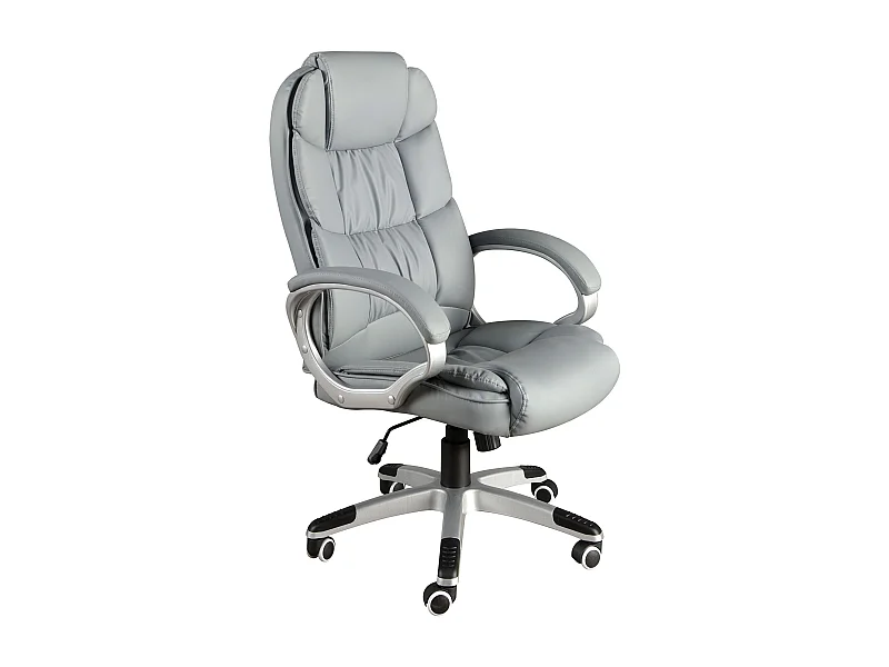Fauteuil de bureau pivotante en simili-cuir gris 4154 ANGEL CERDA