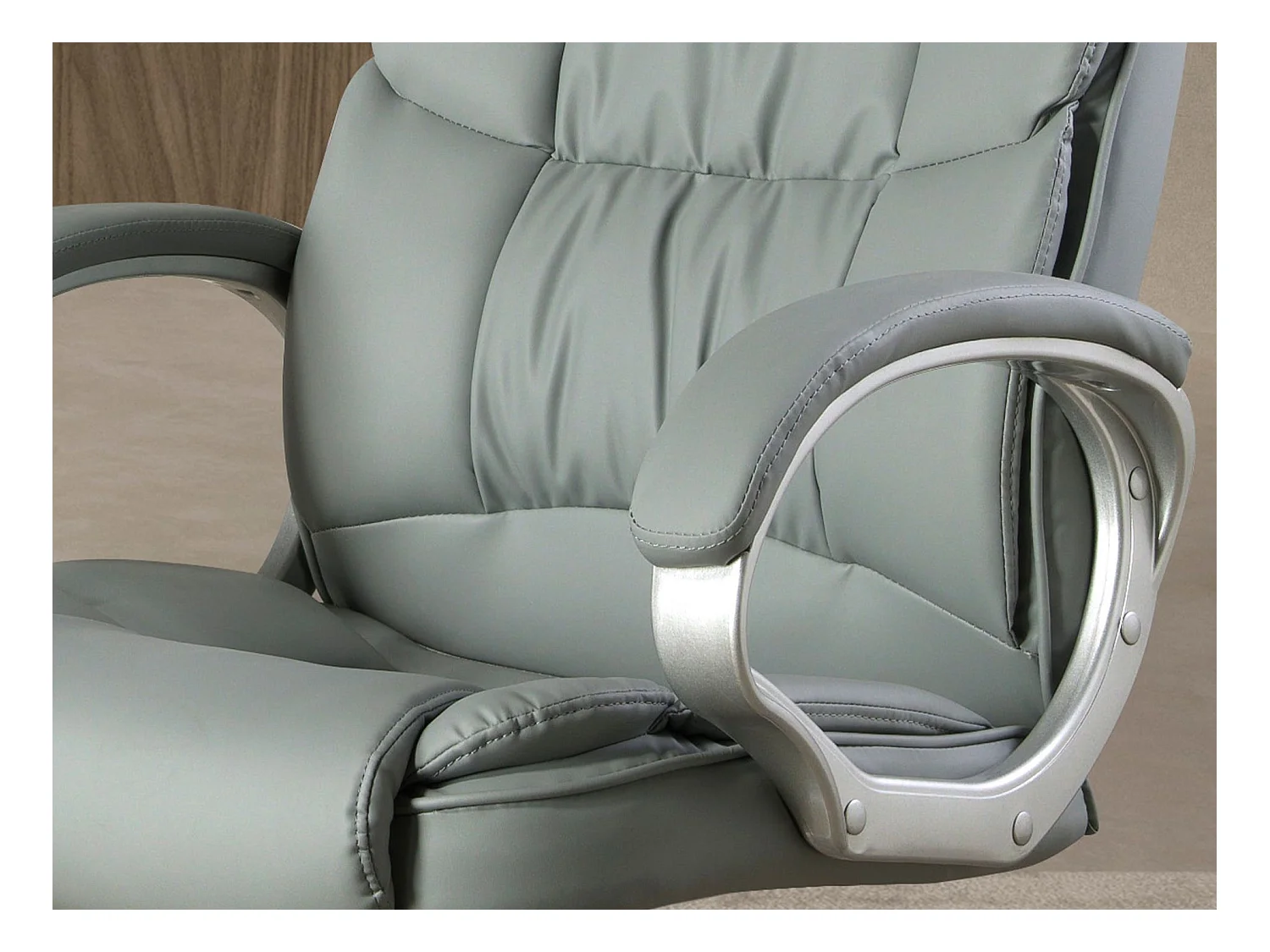 Sedia da ufficio girevole in similpelle grigia 4154 ANGEL CERDA