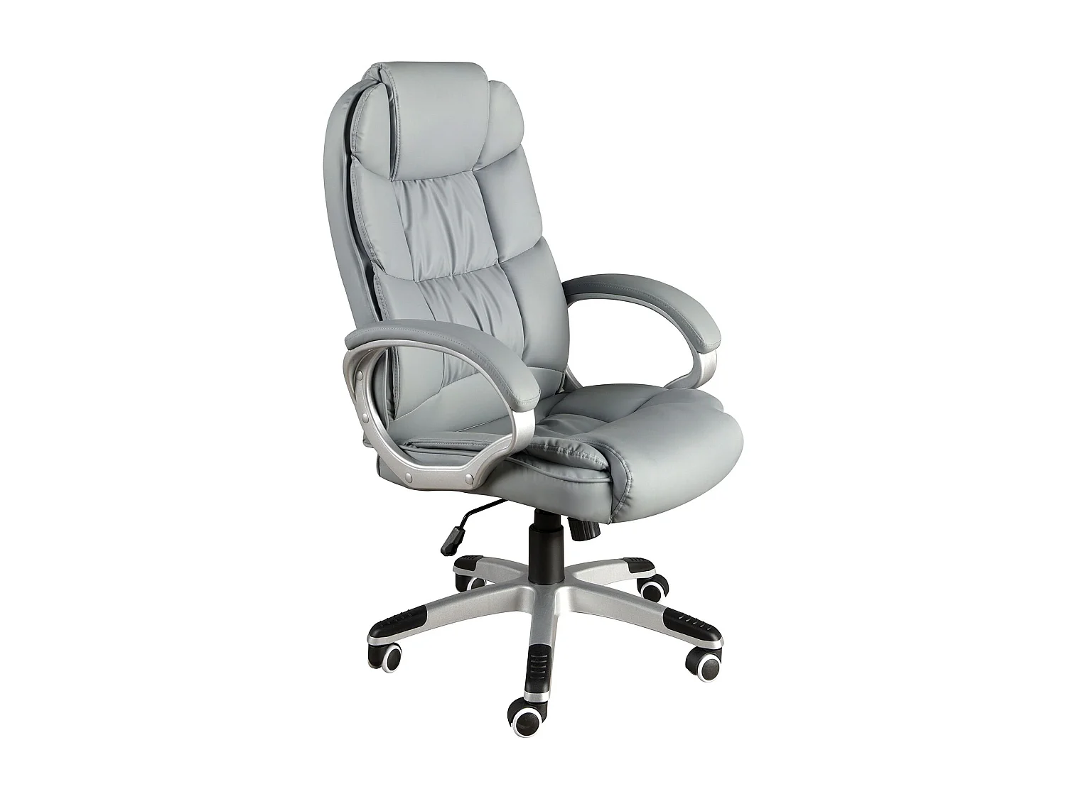 Fauteuil de bureau pivotante en simili-cuir gris 4154 ANGEL CERDA