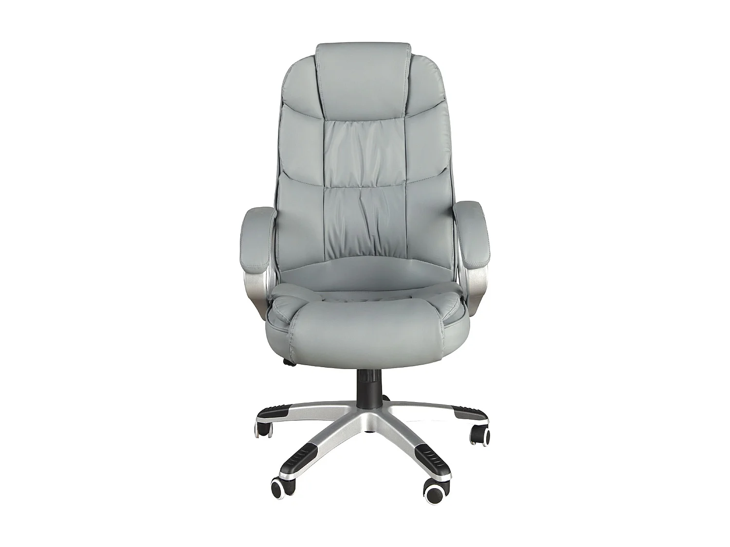 Fauteuil de bureau pivotante en simili-cuir gris 4154 ANGEL CERDA