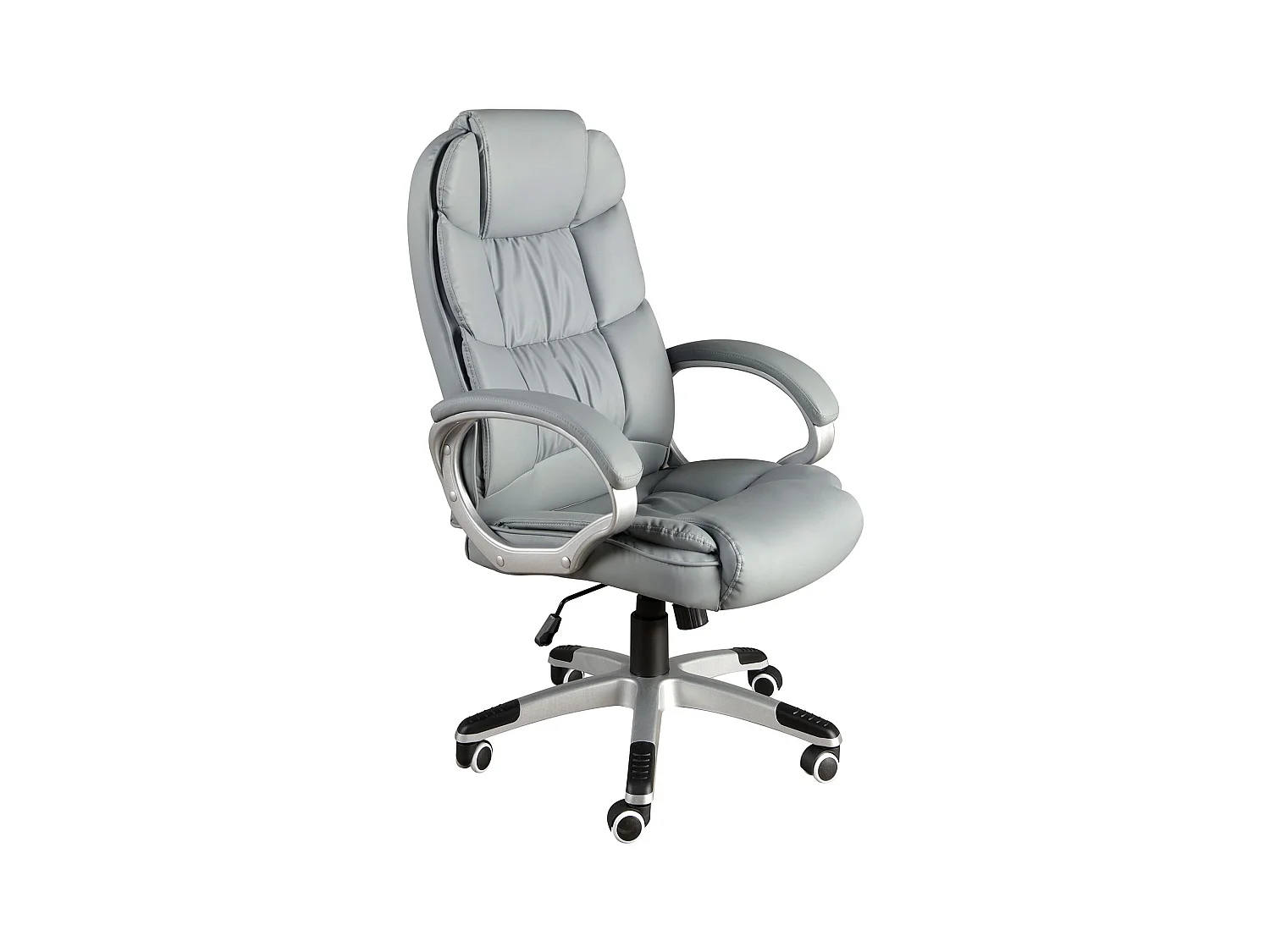 Fauteuil de bureau pivotante en simili-cuir gris 4154 ANGEL CERDA