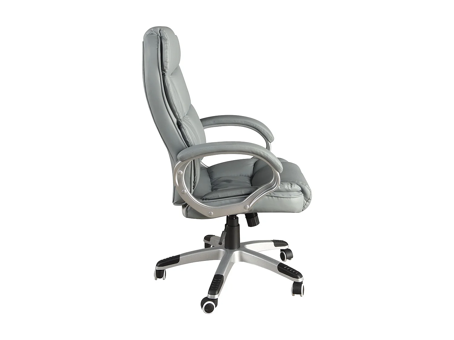 Fauteuil de bureau pivotante en simili-cuir gris 4154 ANGEL CERDA