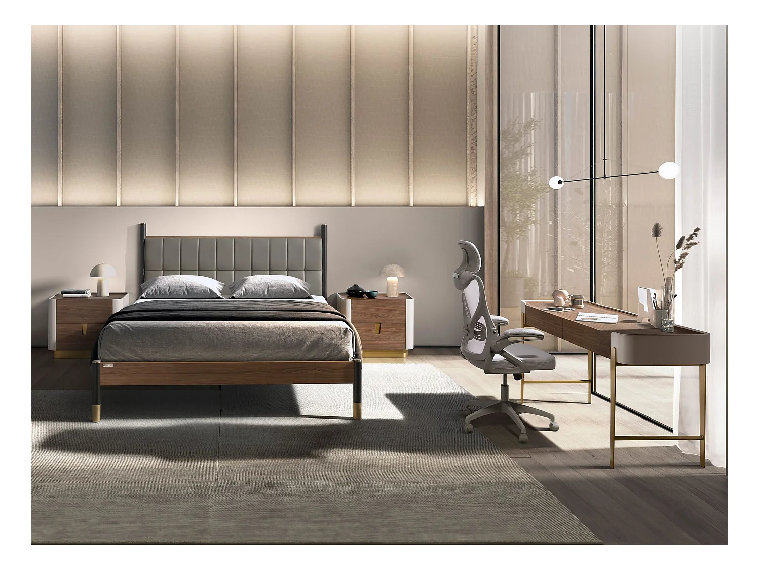 Bürodrehstuhl grau Stoff 4153 ANGEL CERDA