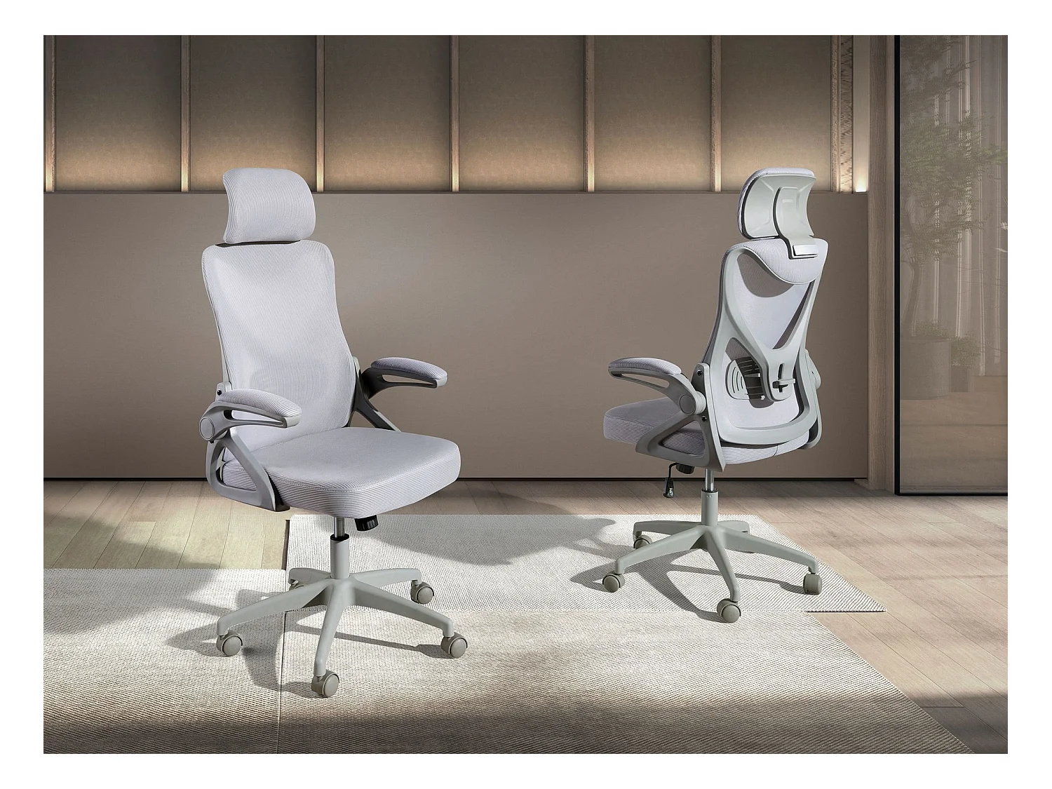 Bürodrehstuhl grau Stoff 4153 ANGEL CERDA