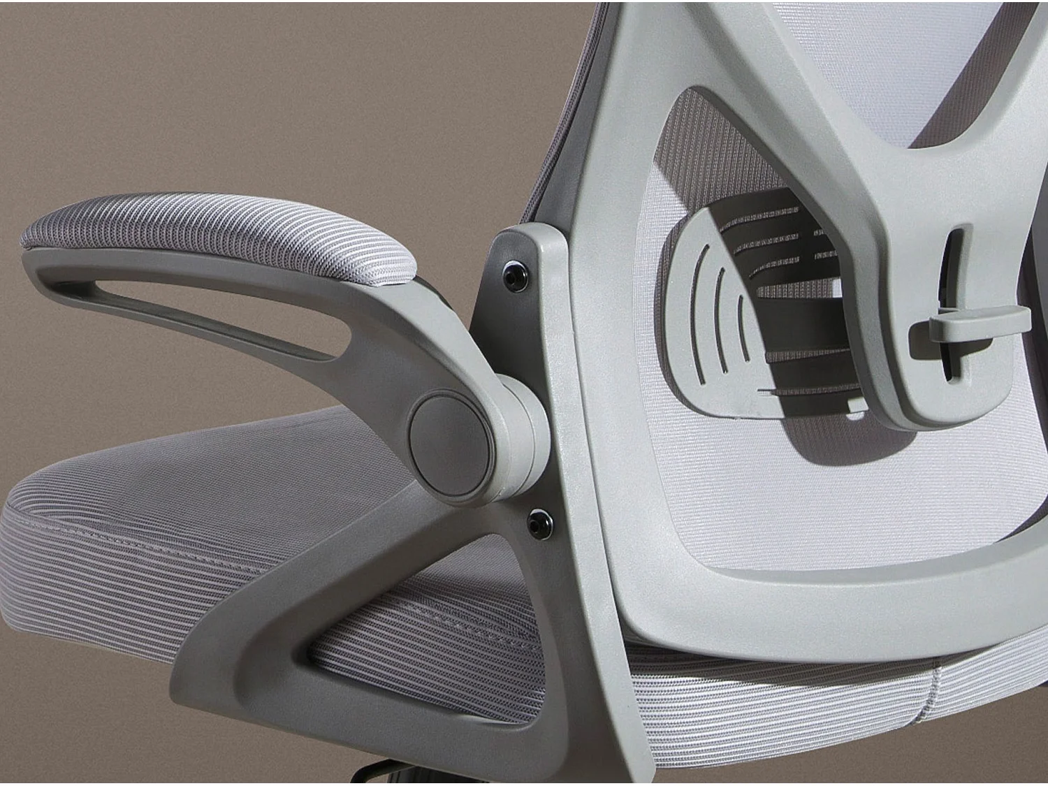 Fauteuil de bureau pivotant tissu gris