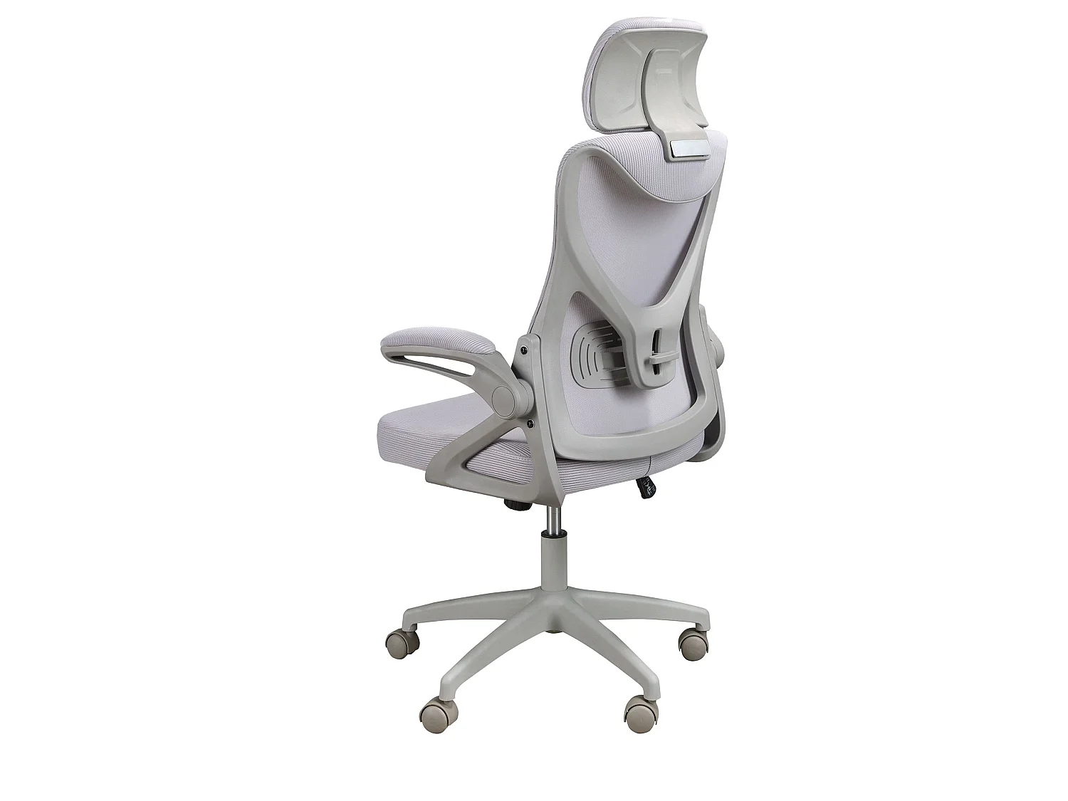 Fauteuil de bureau pivotant tissu gris