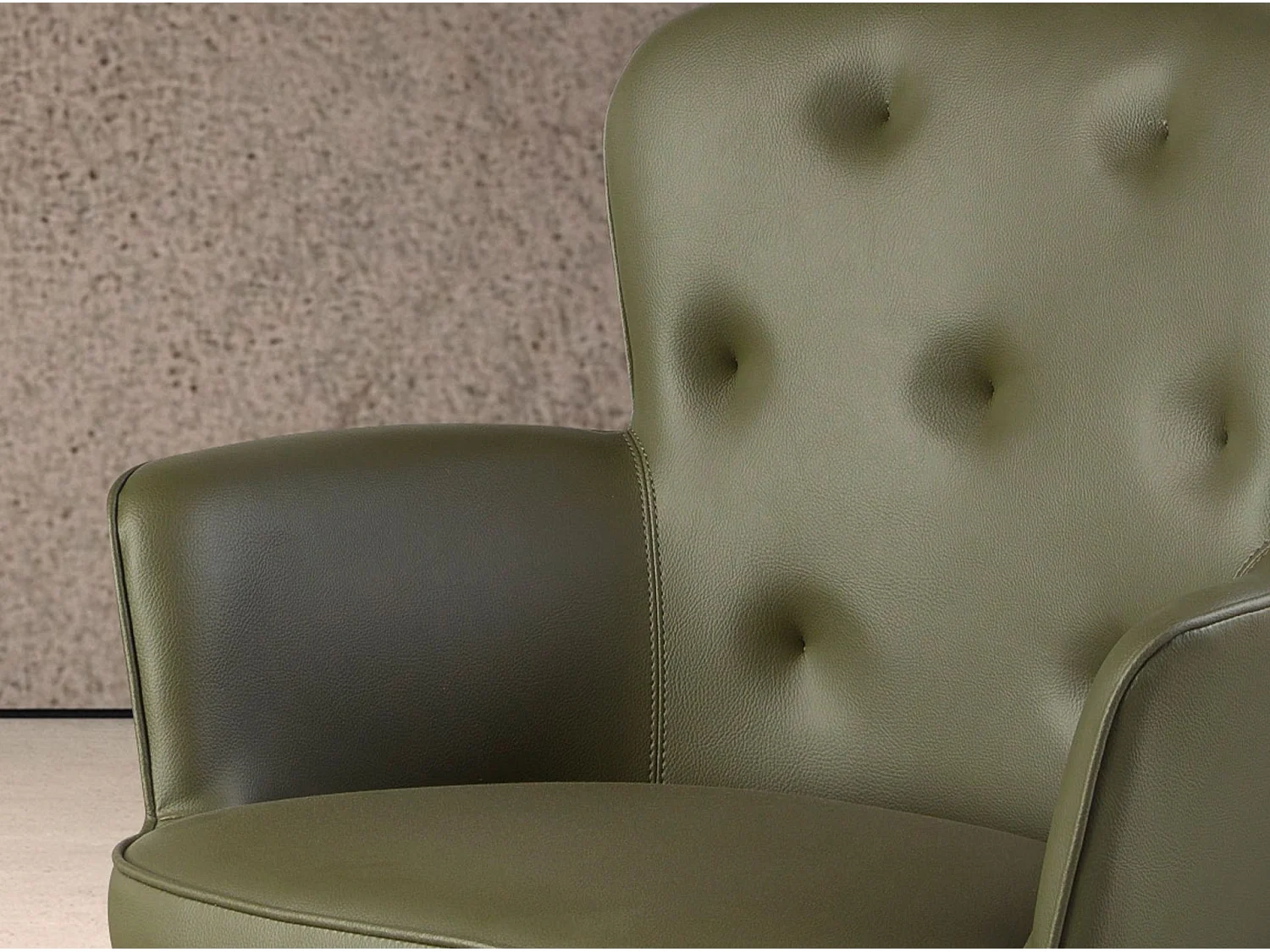 Chaise pivotante en simili-cuir vert foncé 4192 ANGEL CERDA