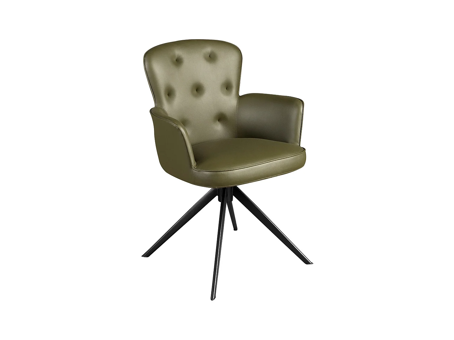 Chaise pivotante en simili-cuir vert foncé 4192 ANGEL CERDA