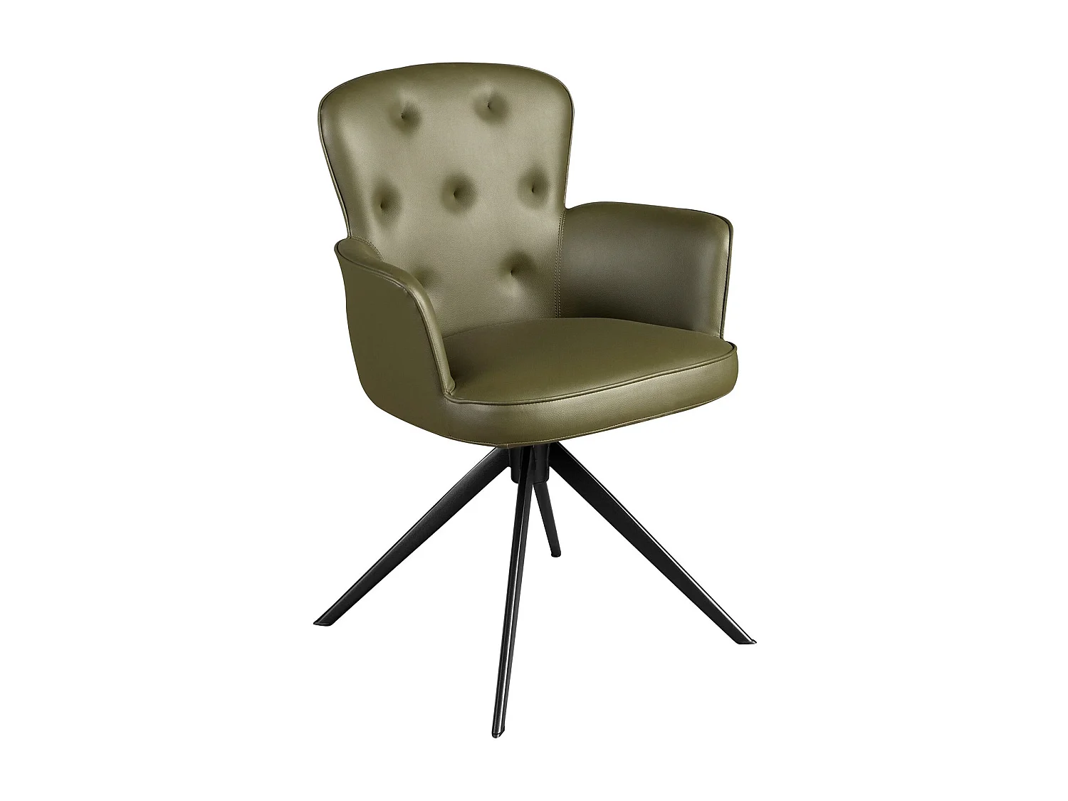 Chaise pivotante en simili-cuir vert foncé 4192 ANGEL CERDA