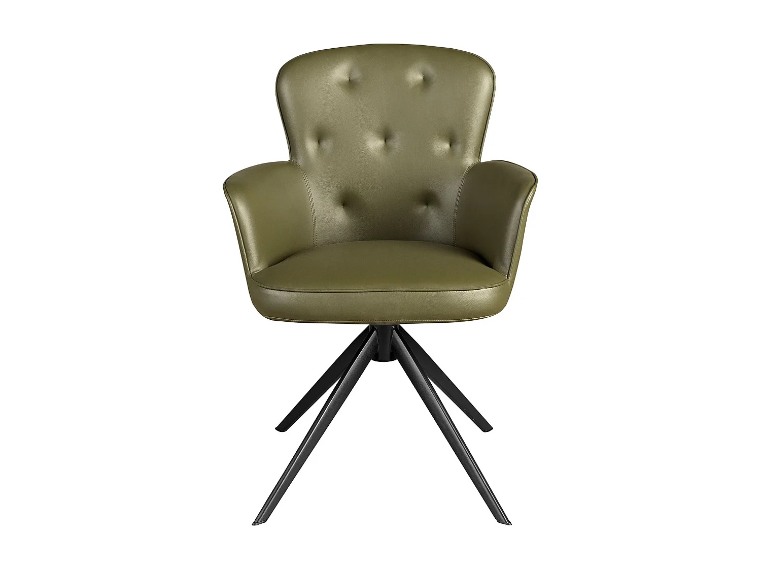 Chaise pivotante en simili-cuir vert foncé 4192 ANGEL CERDA