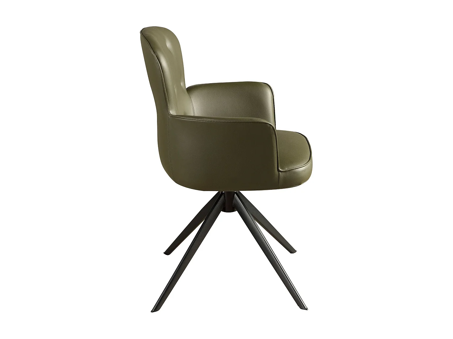 Chaise pivotante en simili-cuir vert foncé 4192 ANGEL CERDA