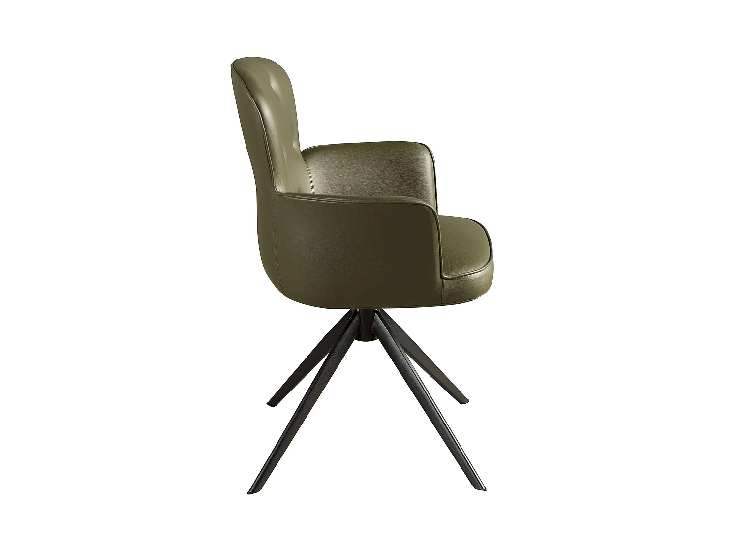 Chaise pivotante en simili-cuir vert foncé 4192 ANGEL CERDA