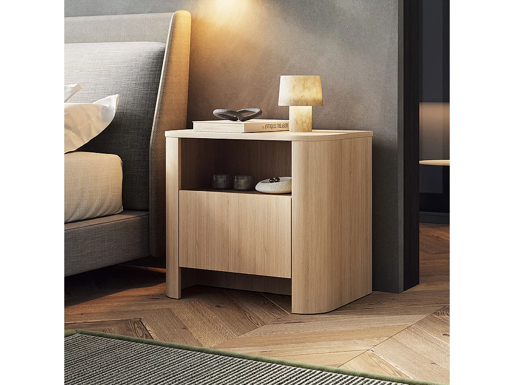 NACHTKONSOLE Bari Eiche Vicenza 58 / 39 / 52cm (2er-Set)