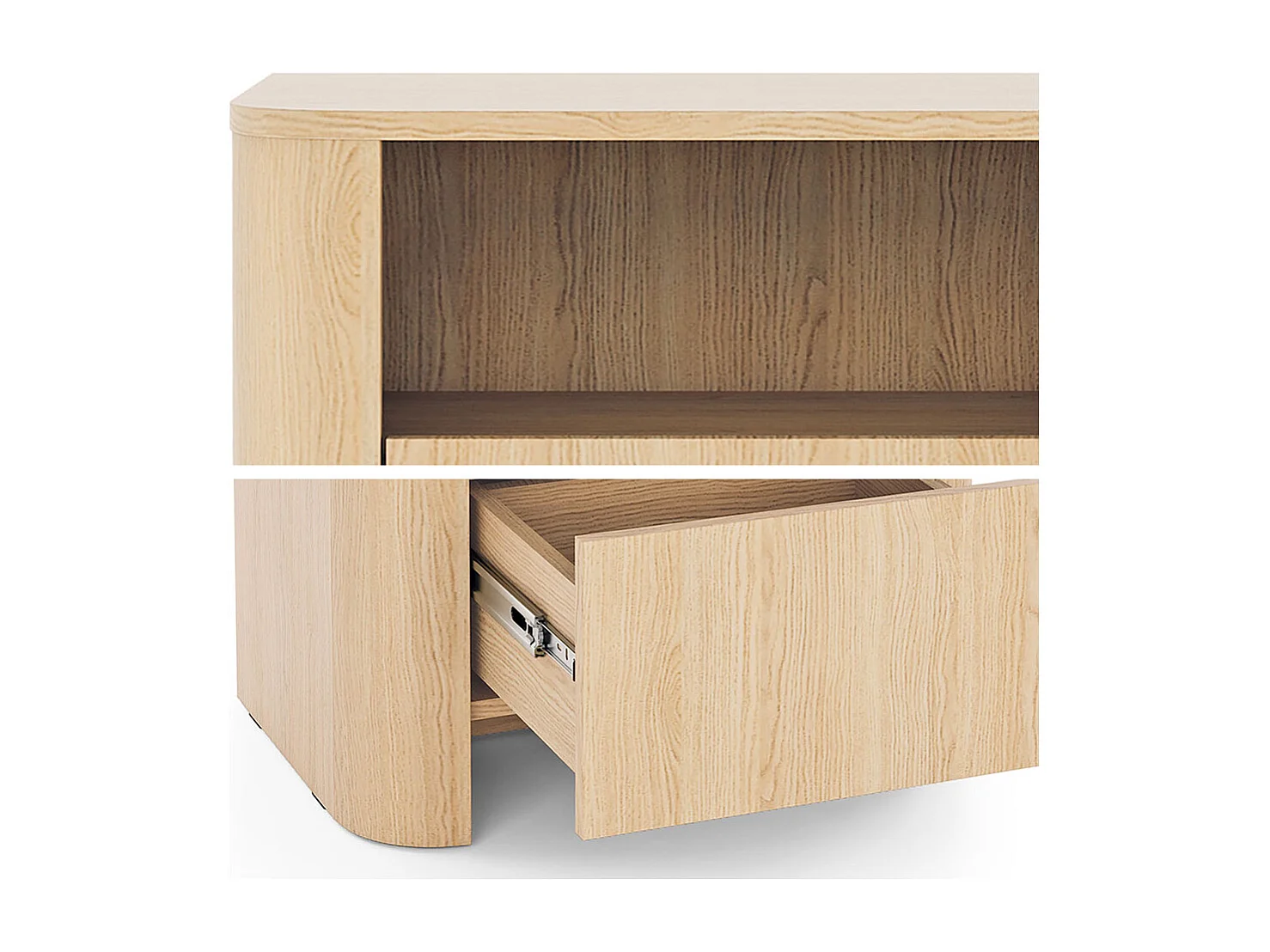 NACHTKONSOLE Bari Eiche Vicenza 58 / 39 / 52cm (2er-Set)