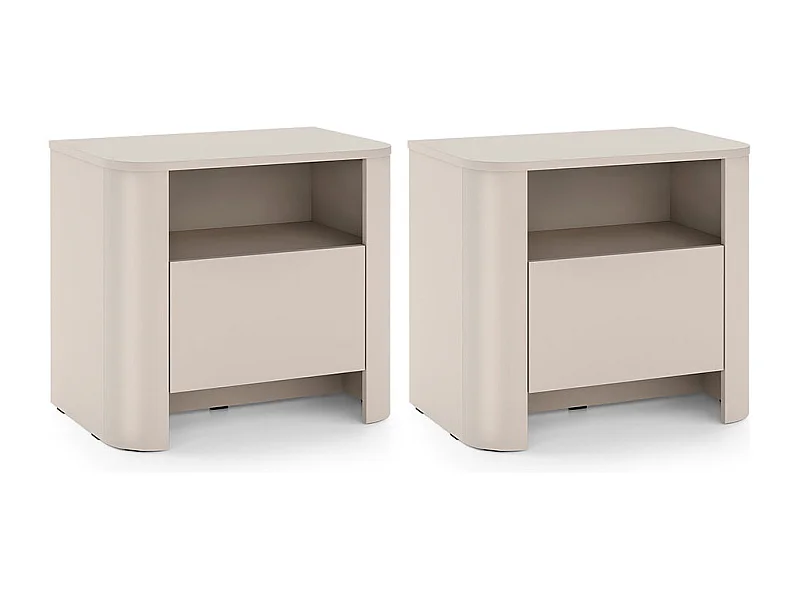 NACHTKONSOLE Bari Kaschmir 58 / 39 / 52cm (2er-Set)