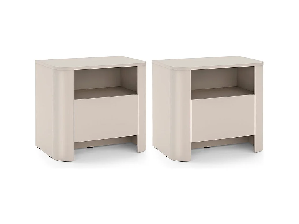 NACHTKONSOLE Bari Kaschmir 58 / 39 / 52cm (2er-Set)