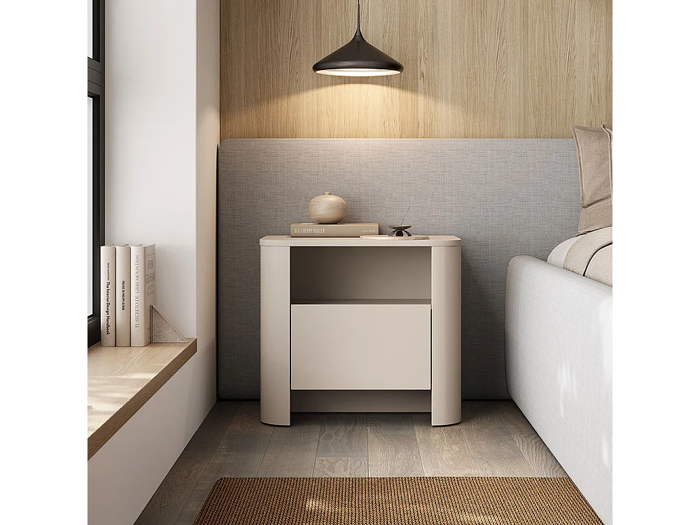 NACHTKONSOLE Bari Kaschmir 58 / 39 / 52cm (2er-Set)