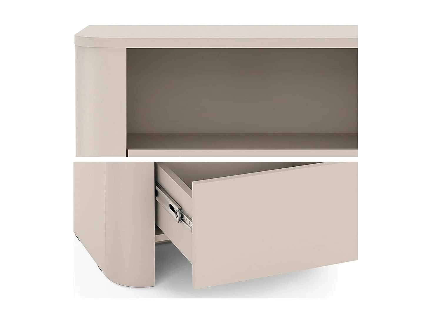 NACHTKONSOLE Bari Kaschmir 58 / 39 / 52cm (2er-Set)