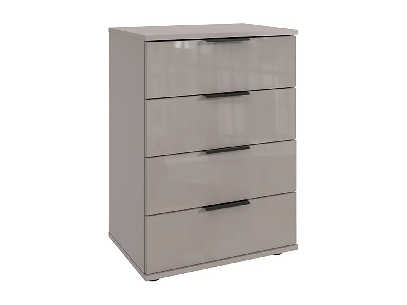 NACHTKONSOLE Saigon sandgrau / Grauglas 46 / 38 / 74cm