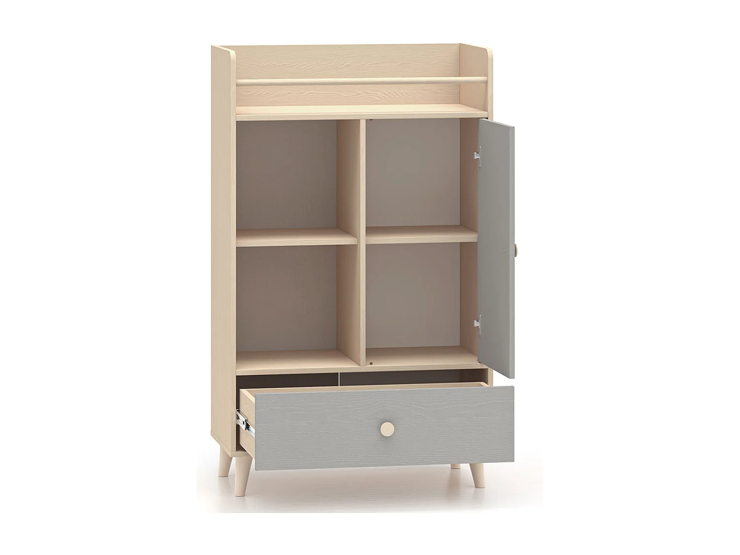 KOMMODE Mevel Wüstensand / Palladiumgrau 80 / 40 / 132cm