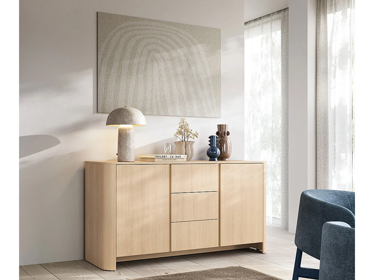 KOMMODE Bari Eiche Vicenza 168 / 39 / 84cm