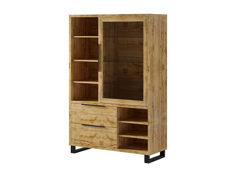VITRINE Halle Wotan Eiche 120 / 45 / 190 cm